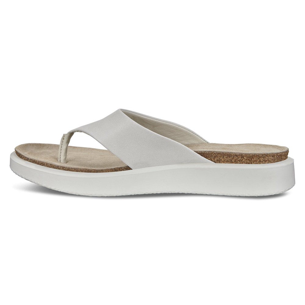 Sandalias Mujer - ECCO Corksphere Thong - Blancos - SFX718326